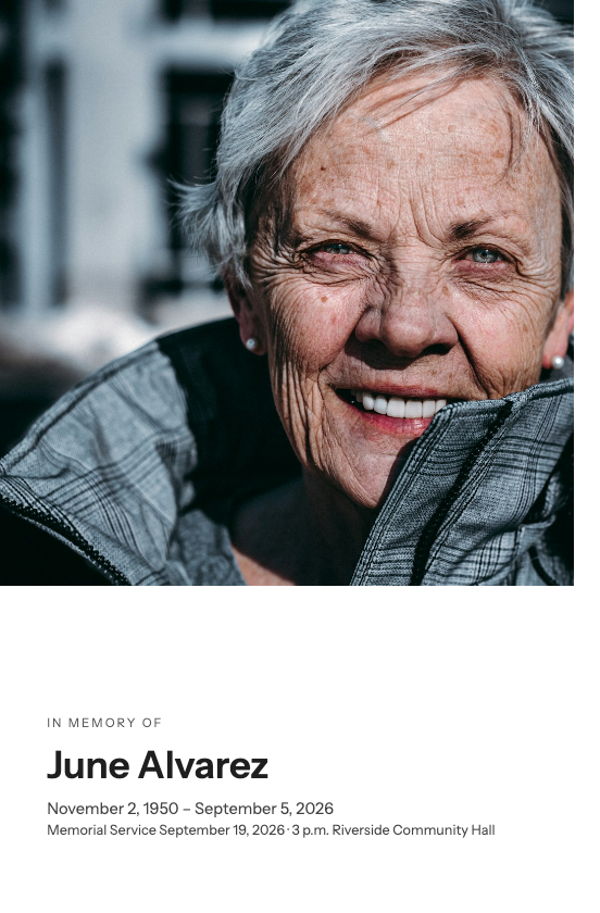 Cover of June Alvarez's program