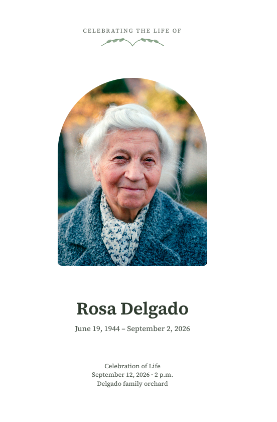 Cover of Rosa Delgado's program