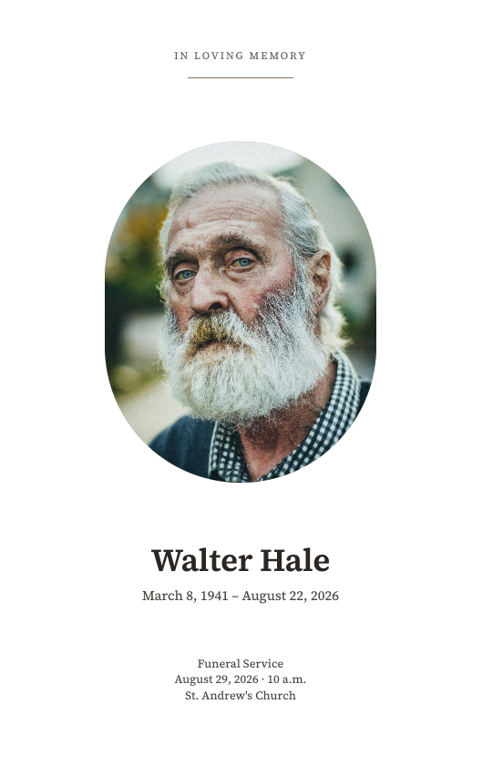 Cover of Walter Hale's program